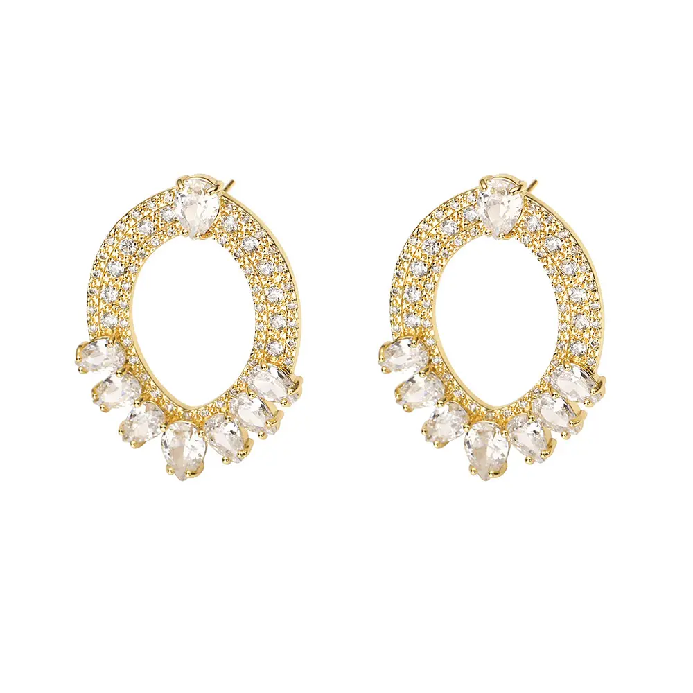 Clear Cubic Zirconia Jewelry Earrings Bridal