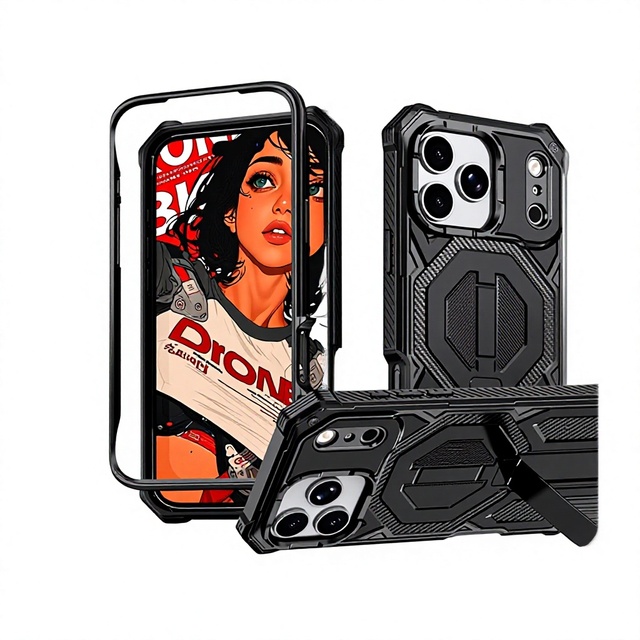 New Arrival Armor Shockproof Rugged Kick Stand Magnetic Protective Cover  for iPhone 18 Pro Max Phone Case