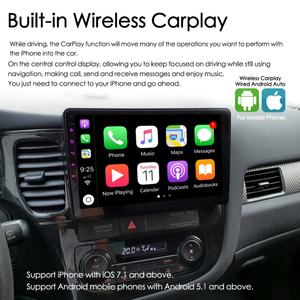 Autoradio stéréo avec CarPlay et commande vocale IA 8+128 Go pour Mitsubishi Outlander 3 GF0W GG0W 2012-2018, navigation GPS, lecteur multimédia vidéo - Product Image 3