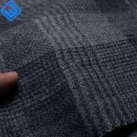 Tissu gris à carreaux Wenhan MT-4 340GSM à haute teneur en laine |   Style britannique pour la rembourrage de sièges auto haut de gamme |   Approvisionnement d'usine
