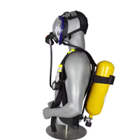 Masque respiratoire autonome anti-buée HOWDY monté sur sac à dos, avec bouteille en acier et fibre de carbone de 6L ou 9L, pour la lutte contre les incendies