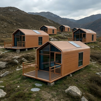 Maison préfabriquée modulaire de luxe, imperméable, écologique, à structure triangulaire en acier, mini-maison portable, cabane biomimétique portable
