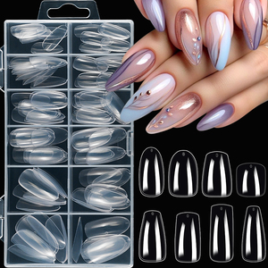 120 Uds almendra transparente/Ballet/<span class=keywords><strong>uñas</strong></span> postizas cuadradas 8 formas cubierta completa Prensa en <span class=keywords><strong>uñas</strong></span> puntas <span class=keywords><strong>de</strong></span> dedos falsos <span class=keywords><strong>para</strong></span> extensión <span class=keywords><strong>de</strong></span> <span class=keywords><strong>uñas</strong></span> manicura DIY - Product Image 2