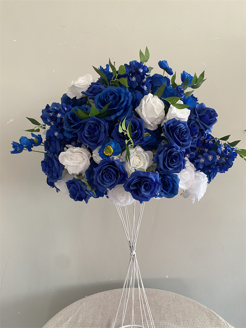 Centre de table floral bleu roi - 60 cm#2