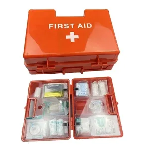 Industrial Plastic workplace orange ABS emergency medical kit box waterproof first aid kit with lock