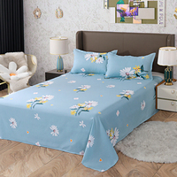 Nouvelle parure de draps à angle droit personnalisée, taie d'oreiller imprimée, 200TC, polyester antistatique, parure de draps ajustés pour la maison, l'hôtel, la chambre à coucher