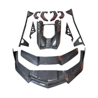 Kit carrosserie style DK en fibre de carbone sèche : Lame avant, jupes latérales, diffuseur, aileron arrière, capot moteur pour mise à niveau Lamborghini Revuelto