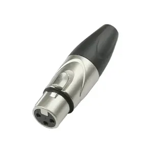 Connecteur XLR Femelle <span class=keywords><strong>NC3FX</strong></span> NC5FX 3 Broches Audio Contacts Nickel Noir Connecteur XLR Speakon 3 Broches - Product Image 1