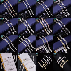 โซ่ S925เทนนิสฮิปฮอป6มม. สีเงินพร้อม VVS เพชรมอยส์ซอไนต์สีดำสร้อยคอเครื่องประดับสำหรับทดสอบเพชรผ่านเพชรสำหรับชายและหญิง - Product Image 6