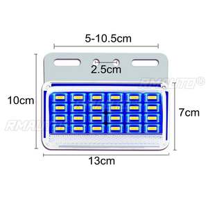Nouveauté 2021 : Feux de position latéraux 24V 31 LED 9D pour camions tout-terrain et remorques, ensemble de feux de signalisation 3 couleurs - Product Image 4