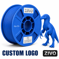 Filamen Printer 3D PLA 1.75mm Warna Kustom 1KG Pabrik OEM Grosir Massal Presisi Tinggi Bebas Macet Merek ZIVO