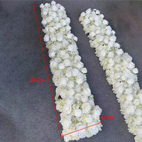 Décoration florale de mariage de haute qualité : Arche de roses artificielles roses pour allée centrale