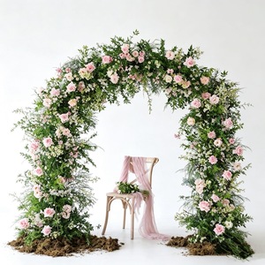 Natural Greenery Floral <b>Arch</b> <b>Decor</b> For Indoor Reception Outdoor Lawn Wedding And Festival Event Styling - Product Image 3
