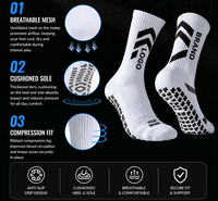 Chaussettes de football respirantes antidérapantes personnalisées pour hommes, chaussettes de sport mi-mollet avec grip pour le football