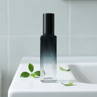 Flacon pulvérisateur en verre carré dégradé de 5 ml, 8 ml, 20 ml avec pulvérisateur en aluminium avancé, flacon vide pour parfum