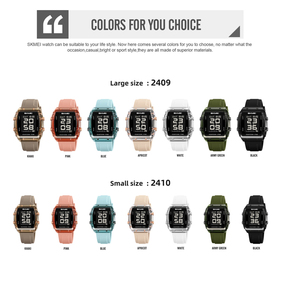 <span class=keywords><strong>Reloj</strong></span> de Pareja SKMEI 2409-2410, NUEVO, <span class=keywords><strong>Reloj</strong></span> <span class=keywords><strong>Digital</strong></span> Unisex con Correa de Silicona, Cronómetro Rectangular, <span class=keywords><strong>Reloj</strong></span> Deportivo - Product Image 2