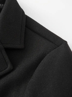 Manteau long sur mesure pour homme, simple boutonnage, aspect laine, style business, manteau habillé d'hiver, trench-coat formel, OEM