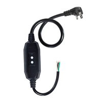 Câble d'alimentation de remplacement robuste 15A NEMA 5-15P GFCI à extrémité ouverte, câble de rallonge étanche pour extérieur, fil dénudé 125V