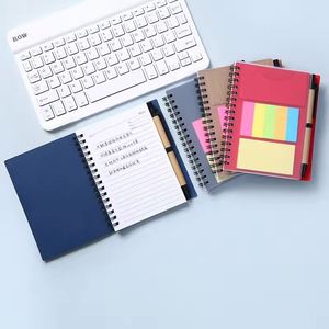 Cuaderno Espiral Creativo con Cubierta de PP, Adhesivo con Logotipo Personalizado, Cuaderno de Papel Kraft con Bolígrafo - Product Image 4