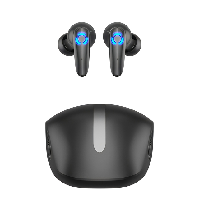Wireless TWS Earphones 3D Stereo IPX5 Waterproof LDAC Hi-Fi Sound Low Latency for Running Sport Gaming Type-C Touch Control LED