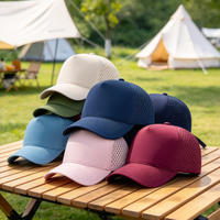 Cappellino da Baseball Leggero a 5 Pannelli, Perforato al Laser, Traspirante, ad Asciugatura Rapida, Cappello Estivo con Logo Personalizzato, Multicolore, Produzione di Fabbrica