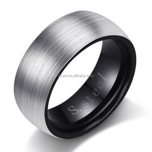 POYA Jewelry Wedding <strong>Rings</strong> Engraved <strong>S</strong> Steel <strong>Titanium</strong> <strong>Ring</strong> <strong>Men</strong> Women Brushed <strong>Ring</strong> - Product Image 5