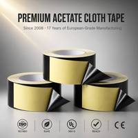 Cinta Automotriz de Tela de Acetato de Ancho Personalizado, 30m, Libre de Halógenos, Resistente al Calor, para Aislamiento de Cables de Vehículos