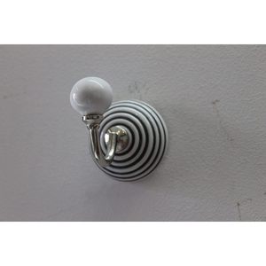 Magnifiquement peint à la main en céramique noir blanc crochet mural cintre porte-manteau pour porte-clés vêtements serviette de bain élégant crochet de bain - Product Image 4