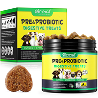 OIMMAL Complément Alimentaire Naturel pour Animaux de Compagnie Friandises pour Chiens Fournisseurs 120 Bouchées Tendres Probiotiques Friandises Digestives pour Chiens et Chats