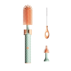 Smart Electric 360Deg Rotating 2 Level Water Proof Automatic Handheld Clean Brush Washing Bottles Nipples Electric Bottle Brush