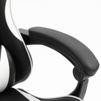 Chaise de jeu avec support lombaire et appui-tête, dossier haut ergonomique en cuir PU, pivotant à 360 degrés avec repose-pieds, lumières LED RGB, OEM