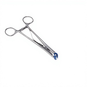 Surtechs Pince chirurgicale à embout en silicone atraumatique, à poignée annulaire, pour pansements et tampons, certifiée CE Classe I, manuelle - Product Image 3