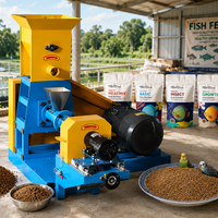 Extrudeuse d'aliments secs flottants pour animaux (riz cassé, poissons, chats, chiens) 100-150 kg