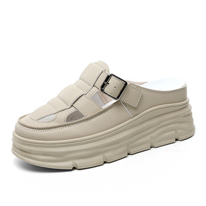 Mules sportives respirantes antidérapantes pour femmes, tendance intemporelle, avec empeigne en PU, doublure en maille et fermeture à lacets, printemps-été - Product Image 6