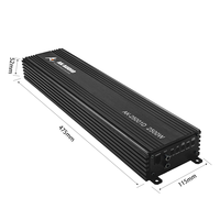 AK-25001D Mini amplificateur audio de voiture haute performance Mono classe D 2500W puissant cristal clair 4 canaux gamme complète amplificateur de classe D