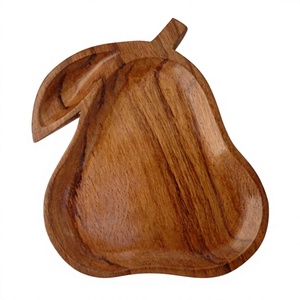 Assiette de service ronde en bois écologique, durable, lavable au lave-vaisselle, polie, design classique AZ ENTERPRISES AZE-486 - Product Image 1
