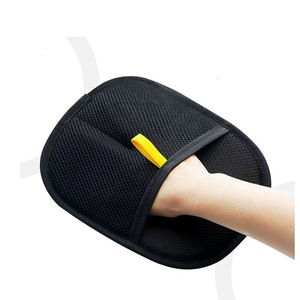 Gant anti-poils pour animaux de compagnie, forme en arc, polyester, lavable, pour chat à poils courts, usage domestique - Product Image 1