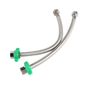 Conector Flexible <span class=keywords><strong>para</strong></span> Inodoro de 50 cm, <span class=keywords><strong>Manguera</strong></span> Trenzada de Acero Inoxidable 304 con Llave Inglesa de Plástico Verde - Product Image 4