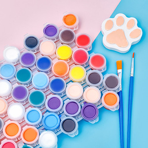 3ml 12 colores Juego de <span class=keywords><strong>pintura</strong></span> <span class=keywords><strong>acrílica</strong></span> Artista no tóxico Gesso <span class=keywords><strong>Pintura</strong></span> Lienzo DIY Dibujos para niños - Product Image 4