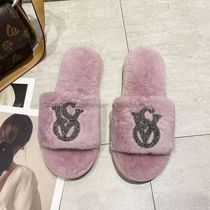Fashion Flat Women's Fur Slippers Ladies Home Slippers Indoor Fluffy Designer Slippers <b>Slides</b> Shoes for Women - Product Image 6