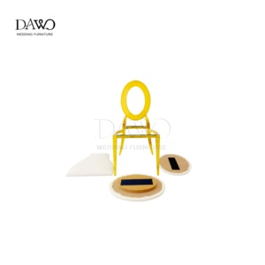 Chaise de restaurant de luxe en acier inoxydable de haute qualité, dossier rond, fabriquée en usine - Product Image 1