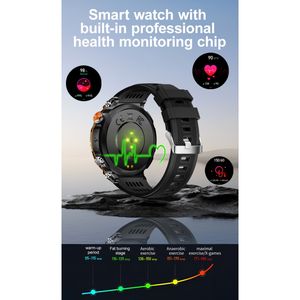 สมาร์ทวอทช์ HT30 สำหรับผู้ชาย สำหรับกีฬากลางแจ้ง หน้าจอ 1.7 นิ้ว รองรับการโทรผ่านบลูทูธ แบตเตอรี่ 600mAh ตรวจวัดอัตราการเต้นของหัวใจ กันน้ำ ไฟฉาย ควบคุมด้วยระบบสัมผัส - Product Image 5