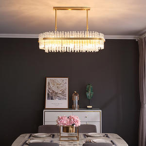 Lámpara de araña moderna LED Twist vidrio hierro círculo anillo lámparas colgantes para dormitorio Hotel - Product Image 4