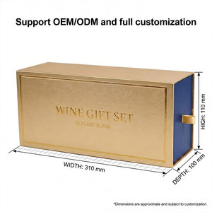 Caja de Regalo de Lujo Personalizada para una Sola Botella de Vino, Empaque de Licor en Cartón Rígido con Bisagra Metálica Vintage e Inserto de EVA Personalizado - Product Image 2