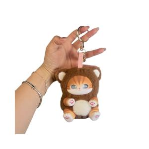 โมฟุซัง ของแท้จากญี่ปุ่น ตุ๊กตาแมวแก้วสีน้ำตาลประกายวิบวับ แบบกล่องสุ่ม ของสะสม ตุ๊กตาขนนุ่ม ขนาด 1/12 - Product Image 1