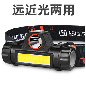 Mini lampe frontale LED 2000mAh rechargeable, étanche, rotative, pour la randonnée, le camping, la pêche - Product Image 4