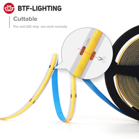2024 Vente Chaude FCOB Led Bande 12V 24V Haute Luminosité Linéaire Ruban Blanc Pur Cob Dotless Flexible Dimmable Led Bande Lumineuse