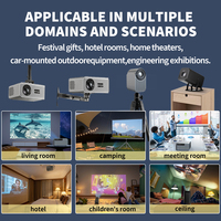 El Mejor Proyector 4k Android Smart Wifi con Enfoque Automático y Corrección Trapezoidal Automática, el Mejor Proyector de Última Generación para Niños y el Hogar, 30000 Lúmenes
