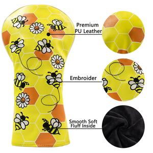 Ensemble de couvre-chef de club de <span class=keywords><strong>golf</strong></span> à broderie personnalisée en cuir Pu pour couvre-chef de <span class=keywords><strong>bois</strong></span> <span class=keywords><strong>hybride</strong></span> de fairway de conducteur #1 #<span class=keywords><strong>3</strong></span> #<span class=keywords><strong>5</strong></span> - Product Image 1