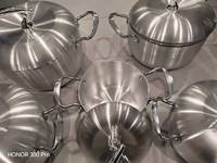 Casseroles de cuisson 5 pièces batterie de cuisine profonde nouveauté forme de pomme 16 + 18 + 20 + 22 + 24CM en alliage d'aluminium cuisine marmite